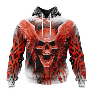 Personalized NFL Cleveland Browns Special Kits With Skull Art Unisex Hoodie TH1338