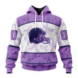 Personalized NFL Cleveland Browns Special Lavender Fights Cancer Unisex Hoodie TH1339