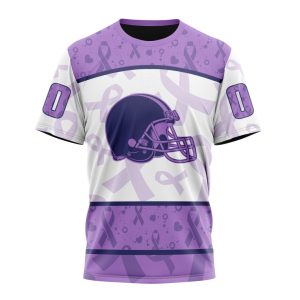 Personalized NFL Cleveland Browns Special Lavender Fights Cancer Unisex Tshirt TS3193