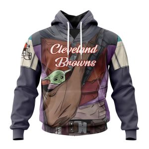 Personalized NFL Cleveland Browns Specialized Mandalorian And Baby Yoda Unisex Hoodie TH1344
