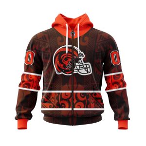Personalized NFL Cleveland Browns Specialized Native With Samoa Culture Unisex Zip Hoodie TZH0651