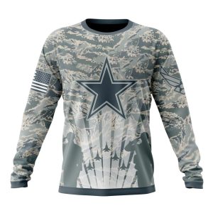 Personalized NFL Dallas Cowboys Honor US Air Force Veterans Unisex Sweatshirt SWS487