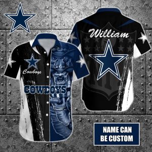 Personalized NFL Dallas Cowboys Special Half Tone Mascot Hawaiian Shirt HWS0712