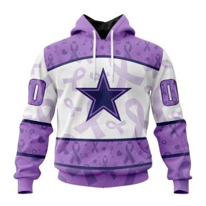 Personalized NFL Dallas Cowboys Special Lavender Fights Cancer Unisex Hoodie TH1358