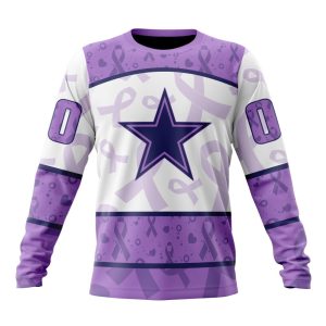 Personalized NFL Dallas Cowboys Special Lavender Fights Cancer Unisex Sweatshirt SWS495