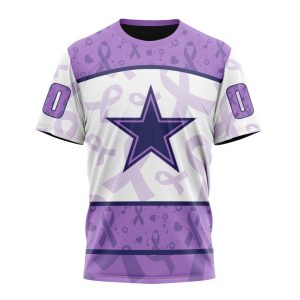 Personalized NFL Dallas Cowboys Special Lavender Fights Cancer Unisex Tshirt TS3212