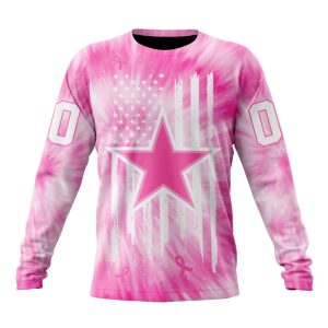 Personalized NFL Dallas Cowboys Special Pink Tie-Dye Unisex Sweatshirt SWS497