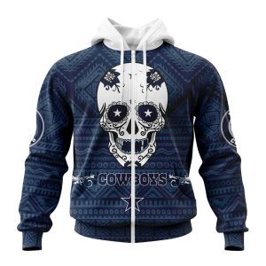 Personalized NFL Dallas Cowboys Specialized Kits For Dia De Muertos Unisex Zip Hoodie TZH0667