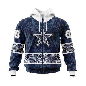 Personalized NFL Dallas Cowboys Specialized Native With Samoa Culture Unisex Zip Hoodie TZH0669