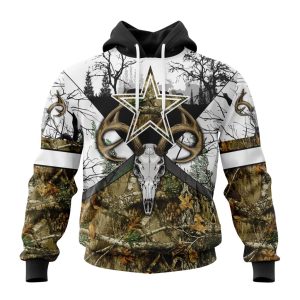 Personalized NFL Dallas Cowboys With Deer Skull And Forest Pattern For Go Hunting Unisex Hoodie TH1364