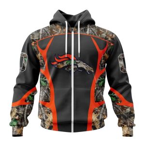 Personalized NFL Denver Broncos Camo Hunting Design Unisex Hoodie TZH0674