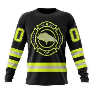 Personalized NFL Denver Broncos Special FireFighter Uniform Design Unisex Sweatshirt SWS513