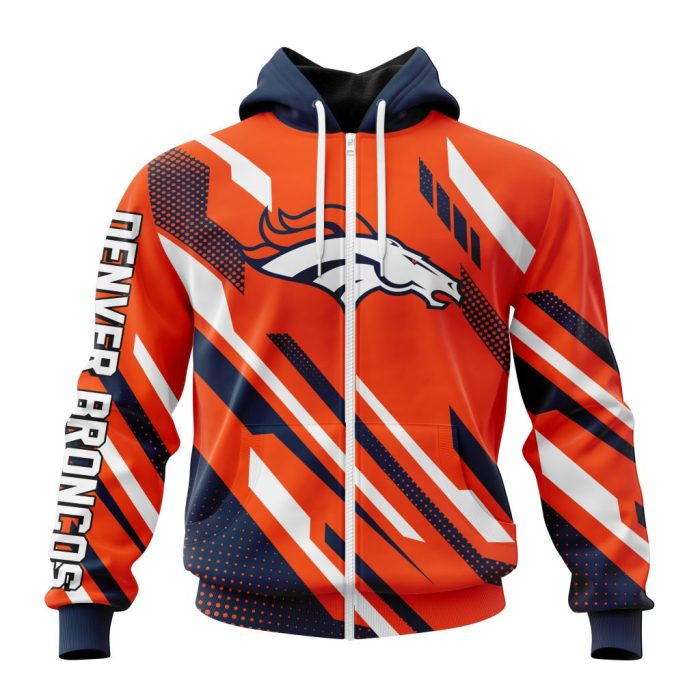Personalized NFL Denver Broncos Special MotoCross Concept Unisex Zip Hoodie TZH0686