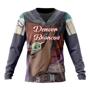 Personalized NFL Denver Broncos Specialized Mandalorian And Baby Yoda Unisex Sweatshirt SWS521