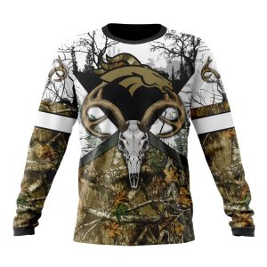 Personalized NFL Denver Broncos With Deer Skull And Forest Pattern For Go Hunting Unisex Sweatshirt SWS523