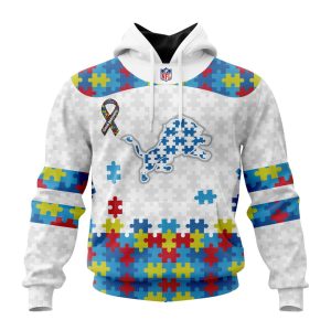 Personalized NFL Detroit Lions Autism Awareness Design Unisex Hoodie TH1387