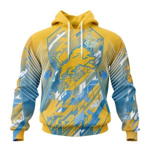 Personalized NFL Detroit Lions Fearless Against Childhood Cancers Unisex Hoodie TH1389