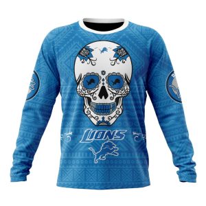 Personalized NFL Detroit Lions Specialized Kits For Dia De Muertos Unisex Sweatshirt SWS539