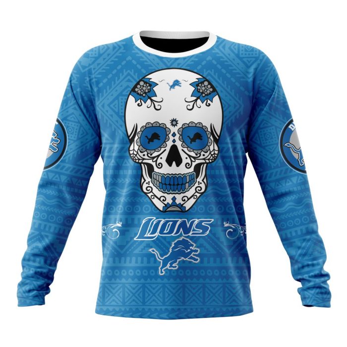 Personalized NFL Detroit Lions Specialized Kits For Dia De Muertos Unisex Sweatshirt SWS539