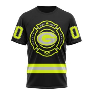 Personalized NFL Green Bay Packers Special FireFighter Uniform Design Unisex Tshirt TS3269