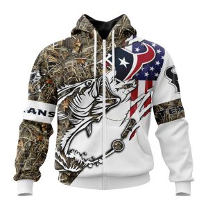 Personalized NFL Houston Texans Fishing With Flag Of The United States Unisex Zip Hoodie TZH0735