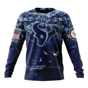 Personalized NFL Houston Texans Honor US Navy Veterans Unisex Sweatshirt SWS568