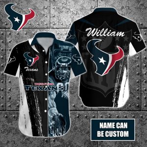 Personalized NFL Houston Texans Special Half Tone Mascot Hawaiian Shirt HWS0718