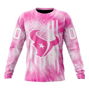 Personalized NFL Houston Texans Special Pink Tie-Dye Unisex Sweatshirt SWS577