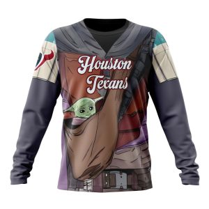 Personalized NFL Houston Texans Specialized Mandalorian And Baby Yoda Unisex Sweatshirt SWS580