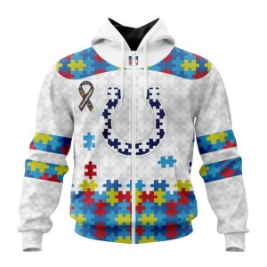 Personalized NFL Indianapolis Colts Autism Awareness Design Unisex Hoodie TZH0752