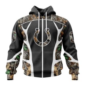 Personalized NFL Indianapolis Colts Camo Hunting Design Unisex Hoodie TZH0753