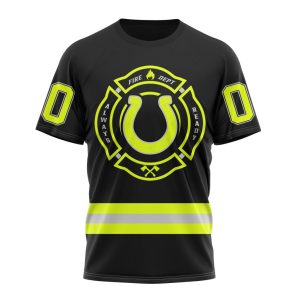 Personalized NFL Indianapolis Colts Special FireFighter Uniform Design Unisex Tshirt TS3309