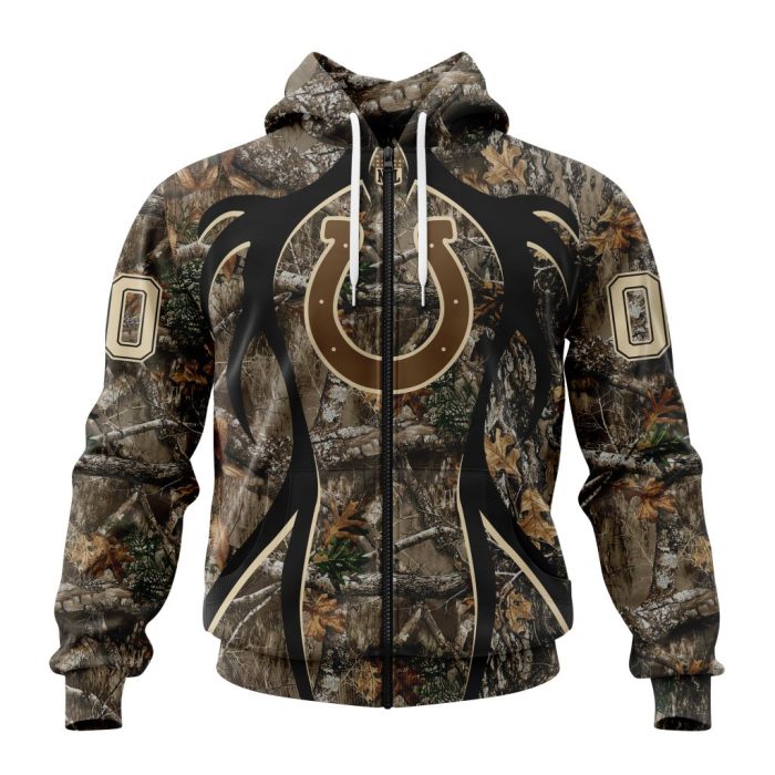 Personalized NFL Indianapolis Colts Special Hunting Camo Unisex Zip Hoodie TZH0762