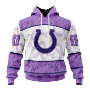 Personalized NFL Indianapolis Colts Special Lavender Fights Cancer Unisex Hoodie TH1458