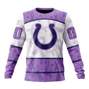 Personalized NFL Indianapolis Colts Special Lavender Fights Cancer Unisex Sweatshirt SWS595