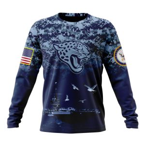 Personalized NFL Jacksonville Jaguars Honor US Navy Veterans Unisex Sweatshirt SWS608