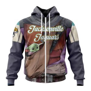 Personalized NFL Jacksonville Jaguars Specialized Mandalorian And Baby Yoda Unisex Zip Hoodie TZH0788