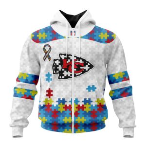 Personalized NFL Kansas City Chiefs Autism Awareness Design Unisex Hoodie TZH0791