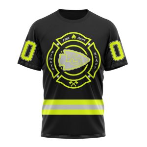 Personalized NFL Kansas City Chiefs Special FireFighter Uniform Design Unisex Tshirt TS3348