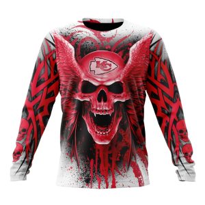Personalized NFL Kansas City Chiefs Special Kits With Skull Art Unisex Sweatshirt SWS633
