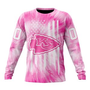 Personalized NFL Kansas City Chiefs Special Pink Tie-Dye Unisex Sweatshirt SWS636