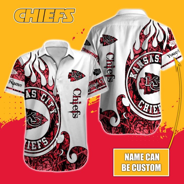 Personalized NFL Kansas City Chiefs Special Realtree Hunting Design Button Shirt HWS0728