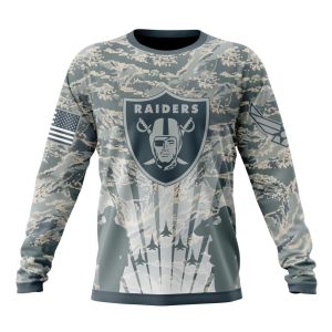 Personalized NFL Las Vegas Raiders Honor US Air Force Veterans Unisex Sweatshirt SWS646