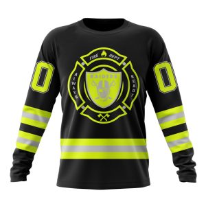 Personalized NFL Las Vegas Raiders Special FireFighter Uniform Design Unisex Sweatshirt SWS651