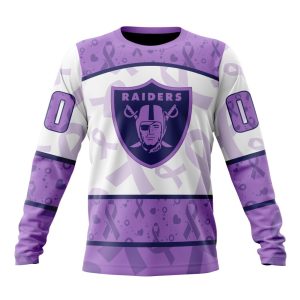 Personalized NFL Las Vegas Raiders Special Lavender Fights Cancer Unisex Sweatshirt SWS654