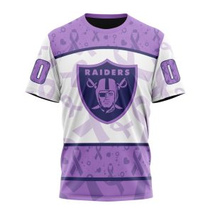 Personalized NFL Las Vegas Raiders Special Lavender Fights Cancer Unisex Tshirt TS3371