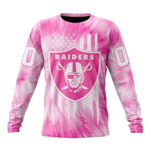 Personalized NFL Las Vegas Raiders Special Pink Tie-Dye Unisex Sweatshirt SWS656