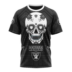 Personalized NFL Las Vegas Raiders Specialized Kits For Dia De Muertos Unisex Tshirt TS3375