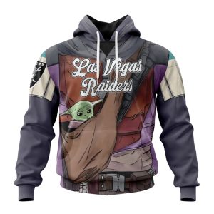 Personalized NFL Las Vegas Raiders Specialized Mandalorian And Baby Yoda Unisex Hoodie TH1522