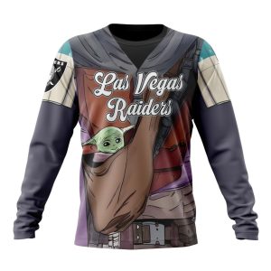 Personalized NFL Las Vegas Raiders Specialized Mandalorian And Baby Yoda Unisex Sweatshirt SWS659